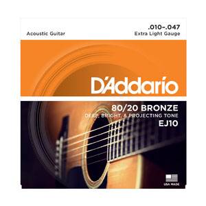 Corde per chitarra acustica D'ADDARIO EJ10