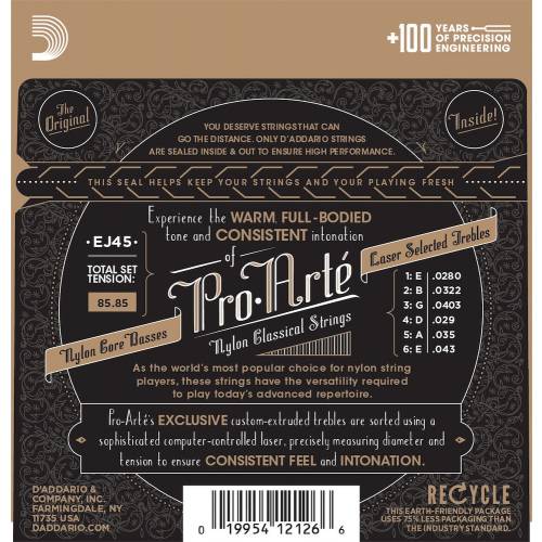 CORDE PER CHITARRA CLASSICA D'ADDARIO EJ45