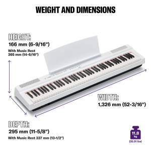 PIANOFORTE DIGITALE YAMAHA P125 WH